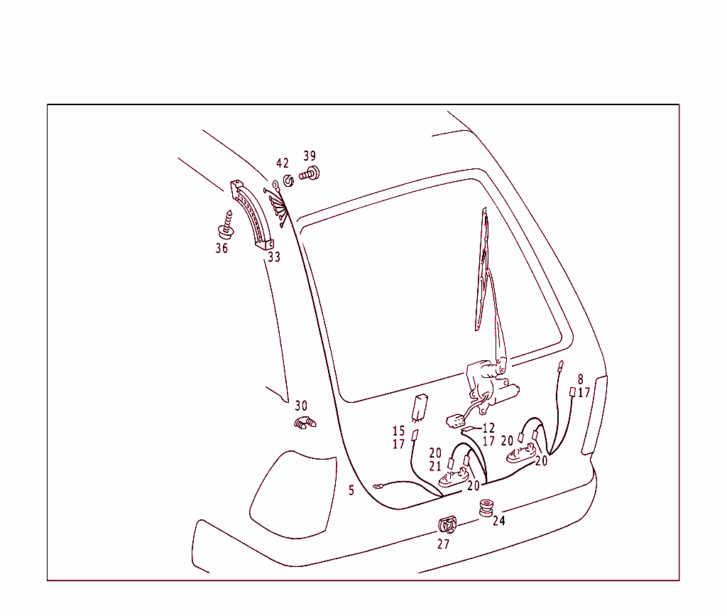 Electrical Parts Used For Rear Panel Door