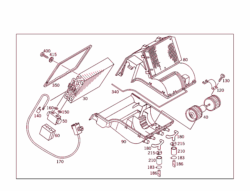 Heater Case & Air Conditioner Case With Blower