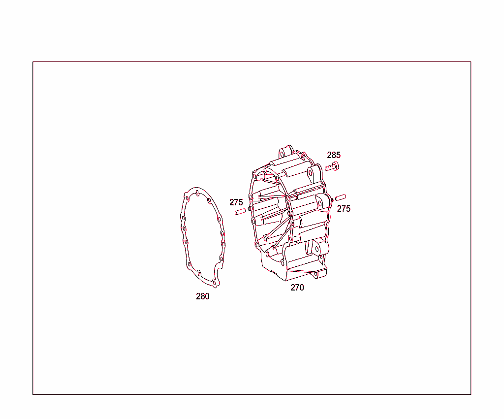 Transmission Housing, Output Flange, Parking Lock,Shift Lock,Selector Leber