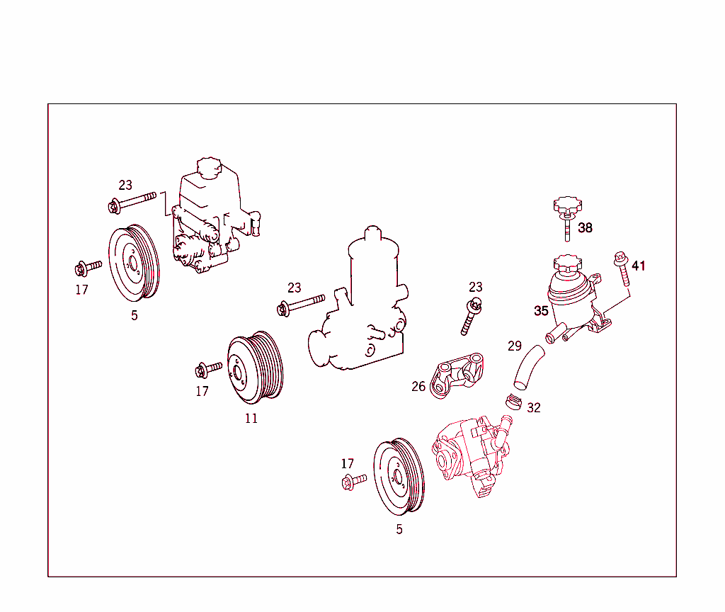 Power Steering Pump Attachment Parts
