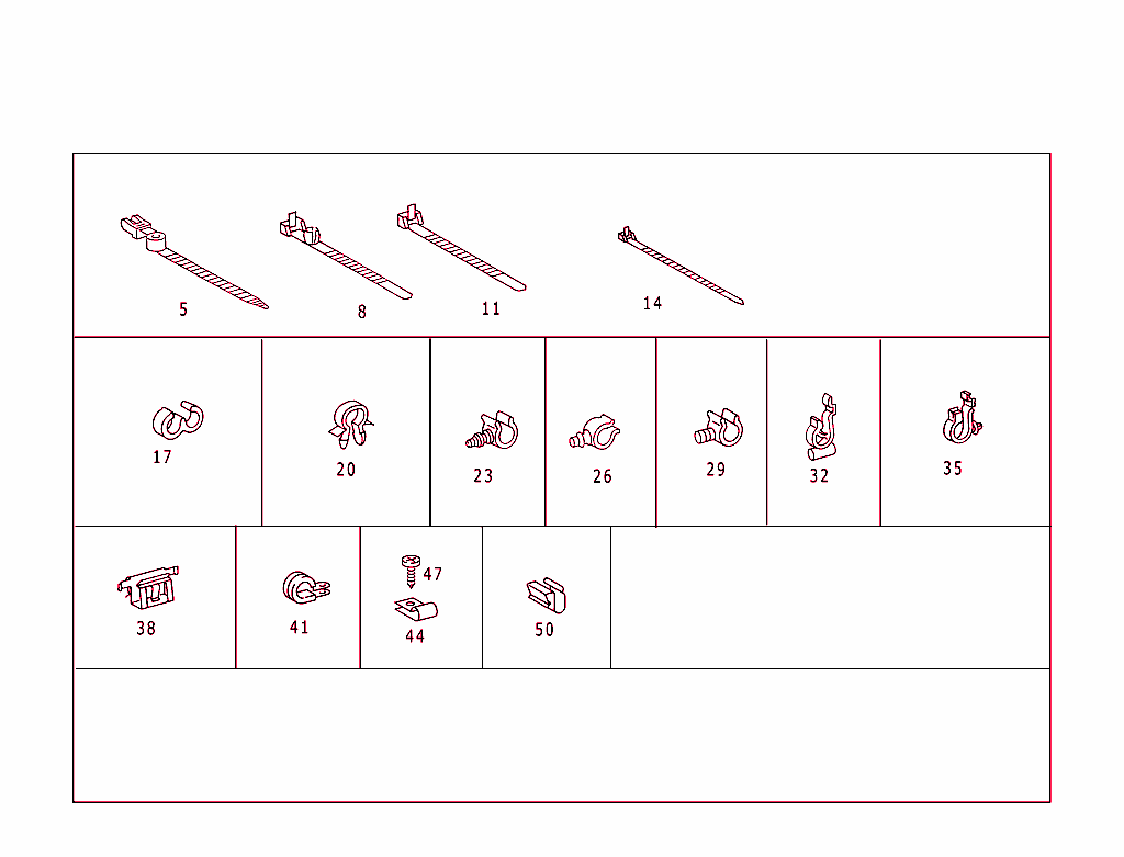 Loom Ties And Cable Mounting Parts