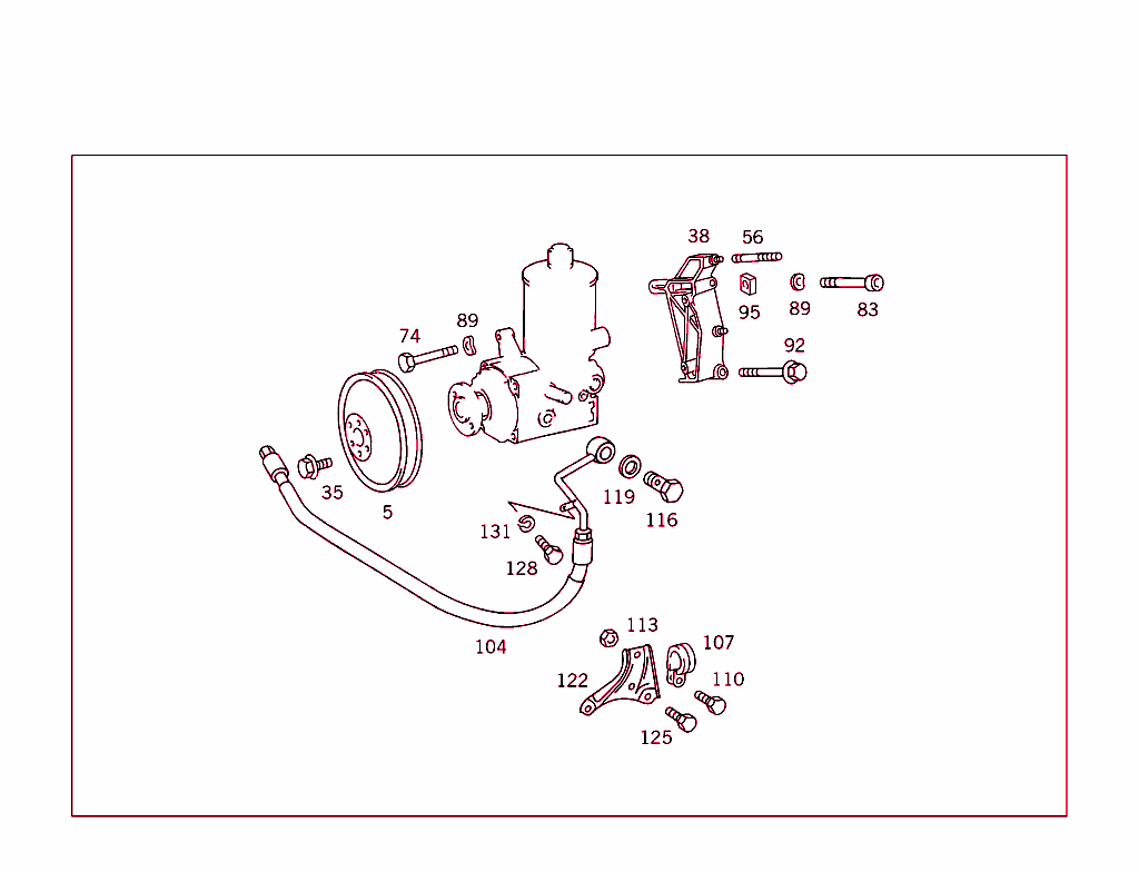 Power Steering Pump Attachment Parts