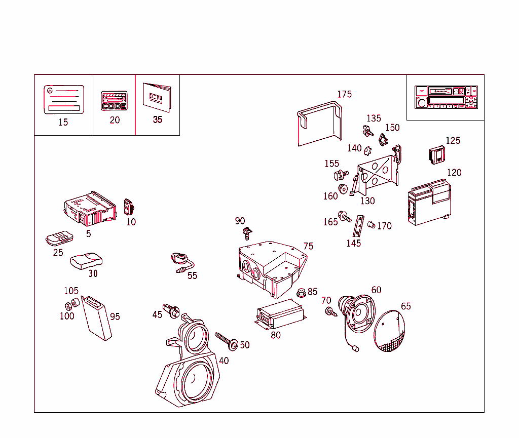 Radio Set, Remote Control, Amplifier, Cd-Player, Loudspeaker