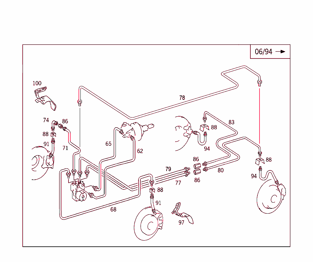 Brake Lines Used With Ets/Asr (Code 212/471)