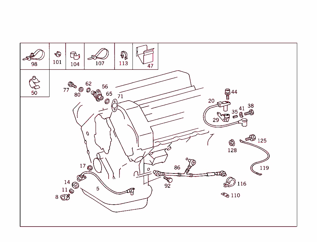 T.d.c. Sender Unit,Position Sender Unit,Knock Sensor,And Ground Strap