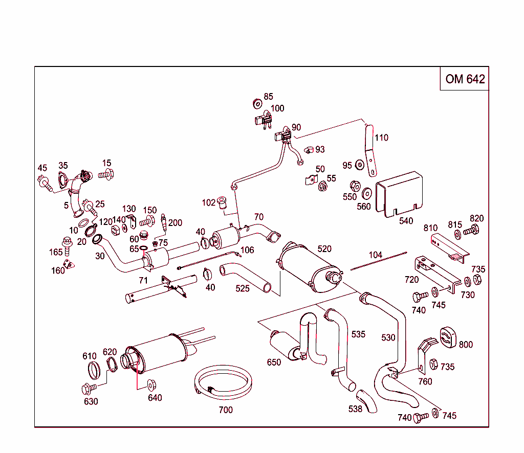Exhaust System For Six-Cylinder Diesel Vehicles