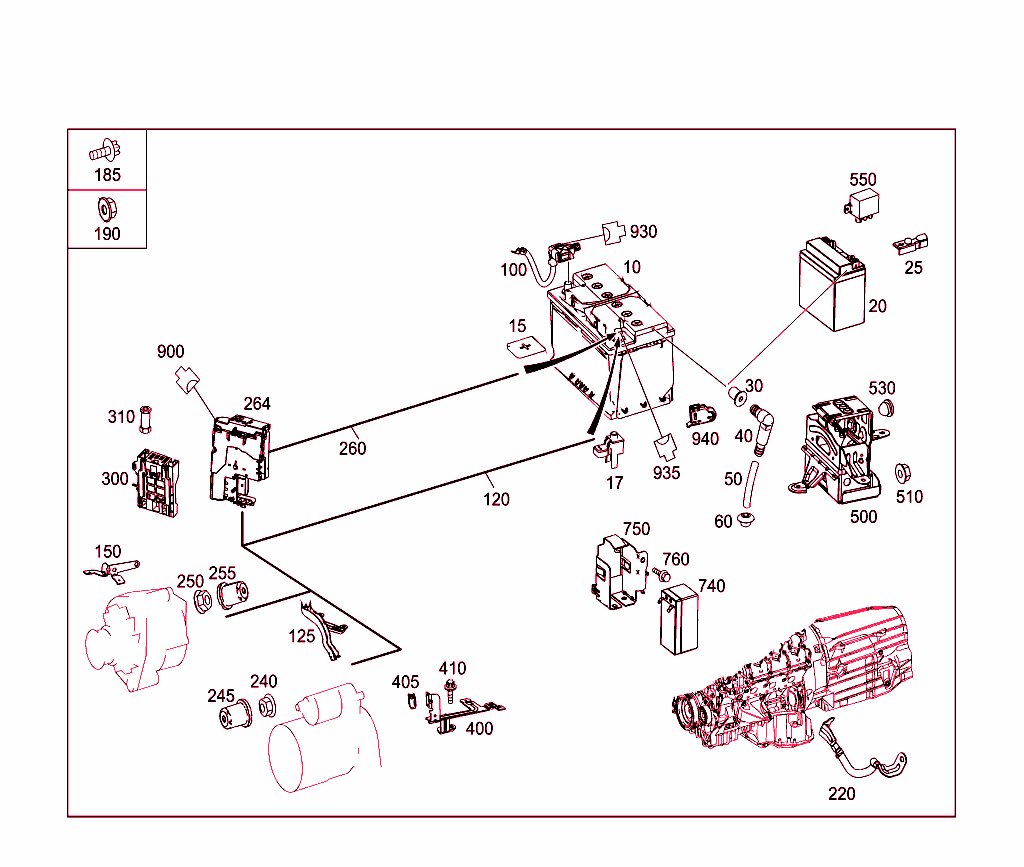 Battery,Starter/Alternator Cable
