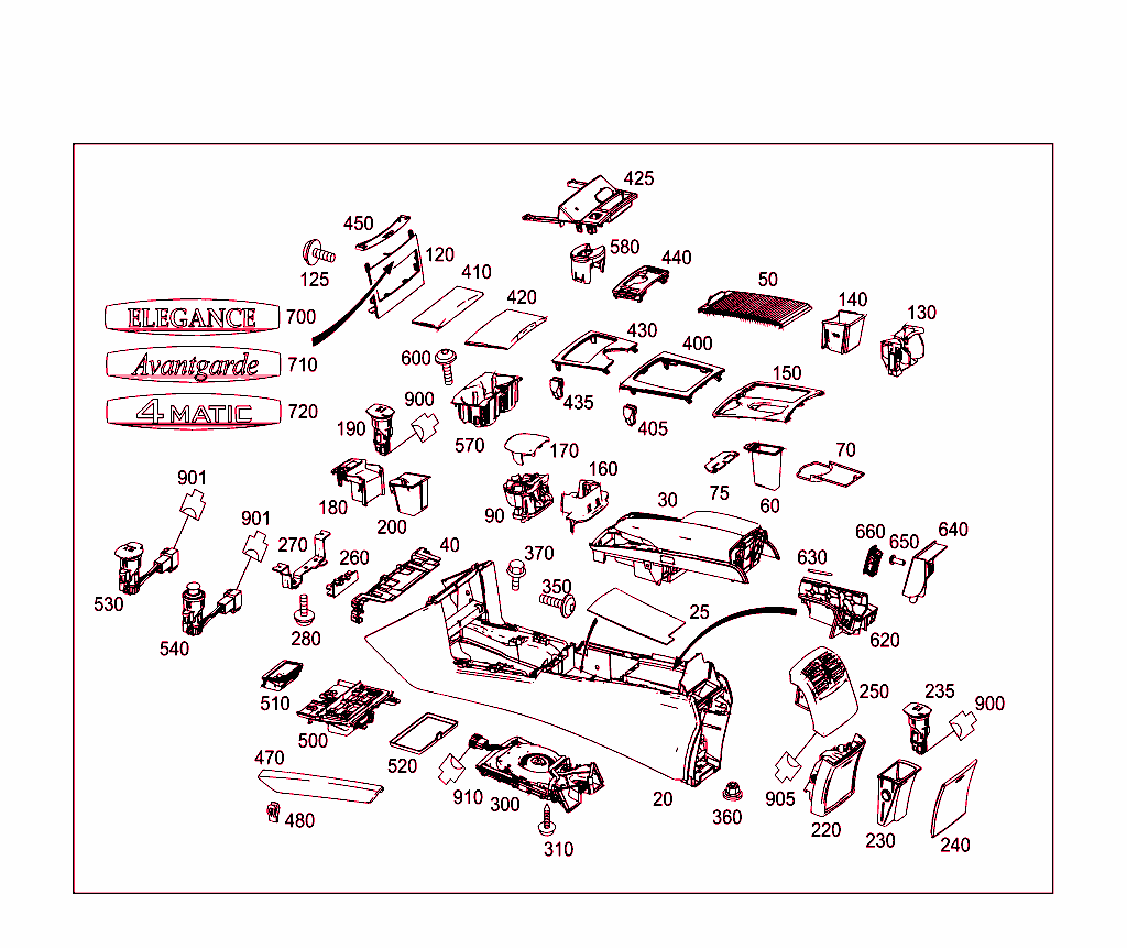 Housing With Tray, Armrest, And Ashtray