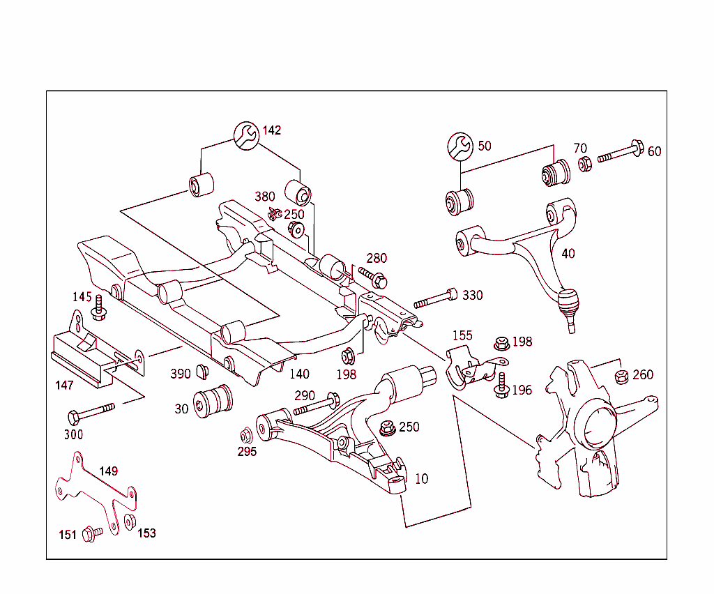 Transverse Control Arm,Torosion Bar And Front Subframe