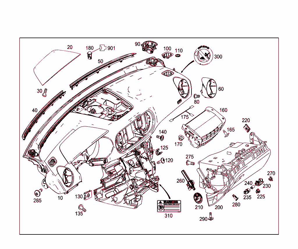 Instrument Panel And Gloves Compartment Box With Passenger Air Bag