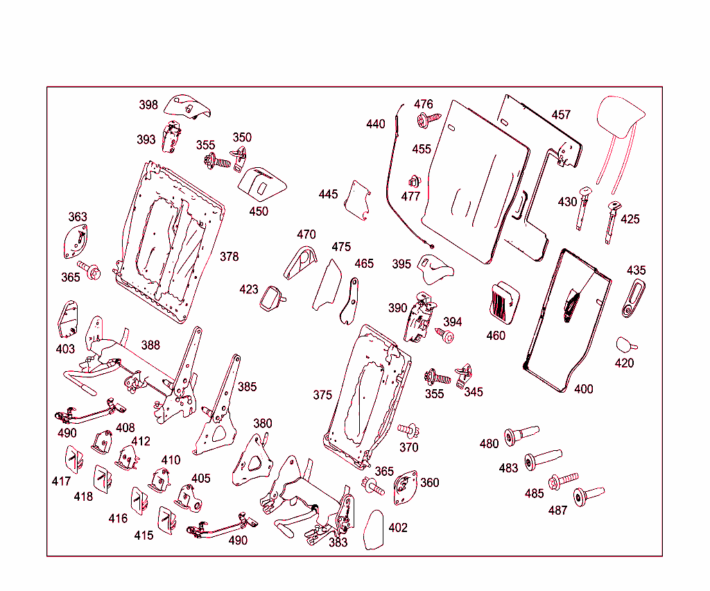 Rear Folding Backrest