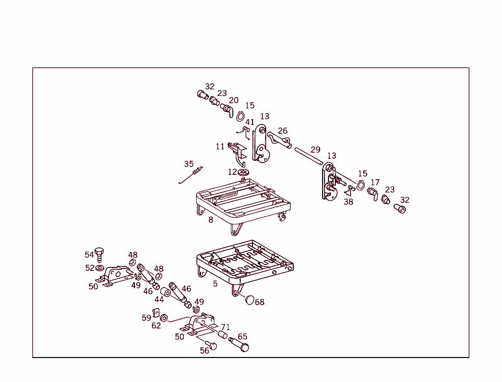 Rear Seat Support & Cushion Frame Split (50:50)