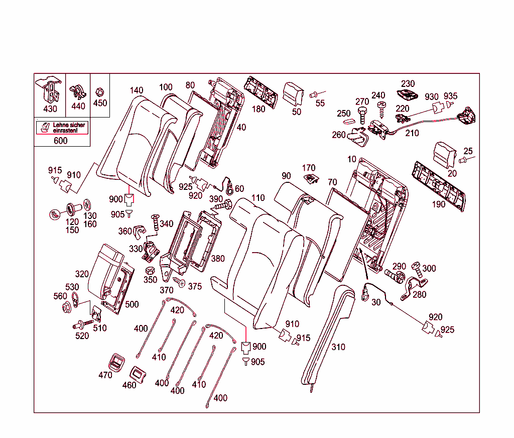 Rear Folding Backrest