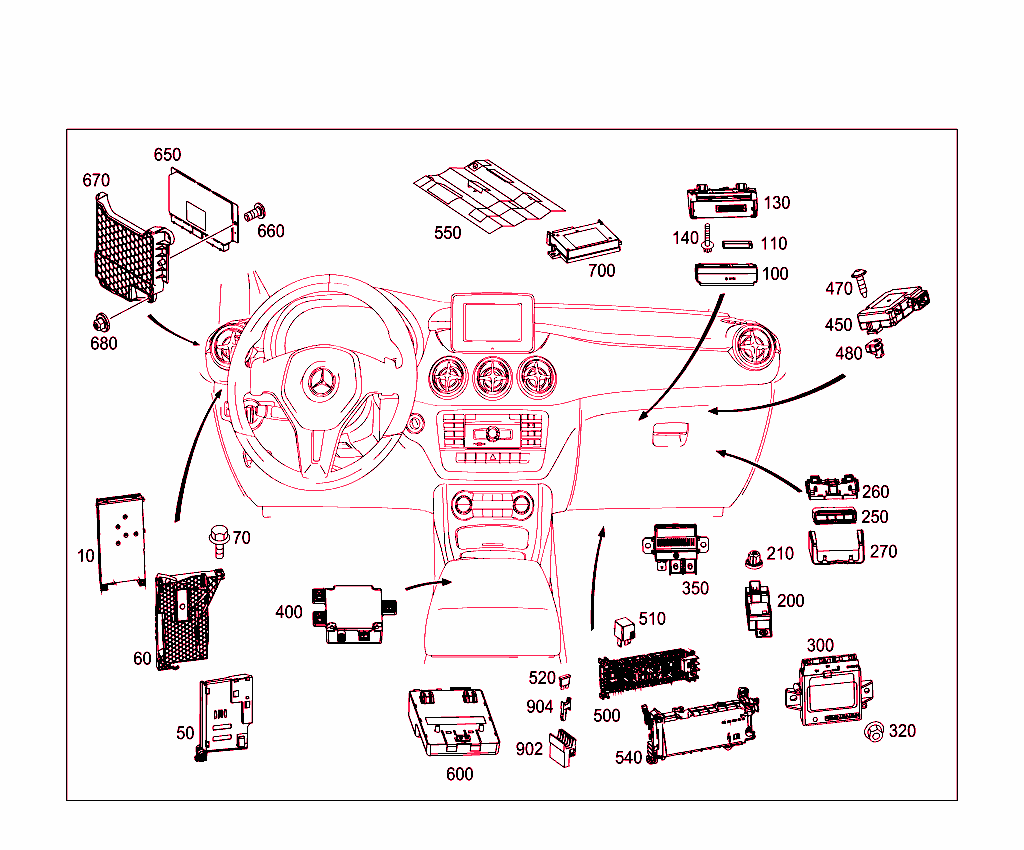 Control Units,Fuse Boxes And Relays In Interior