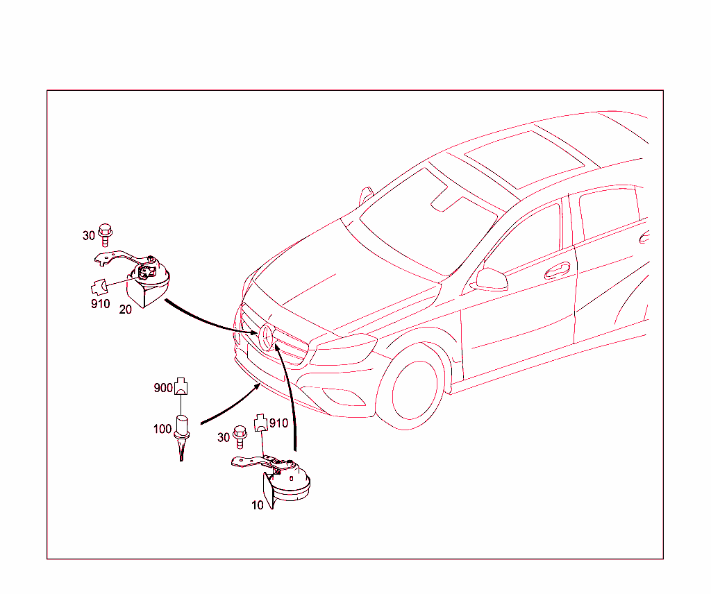 Horn And Outboard Temperature Indicator