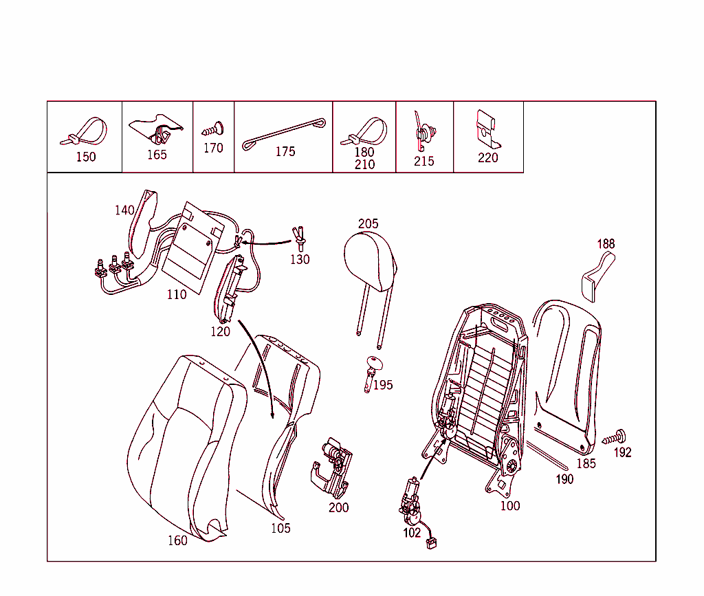 Front Seat,Luggage Net,And Headrest