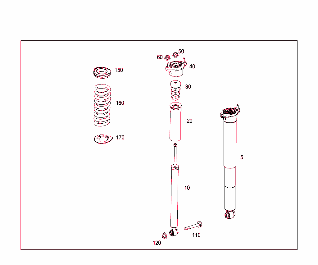 Spring Strut And Spring Strut Mounting Rear