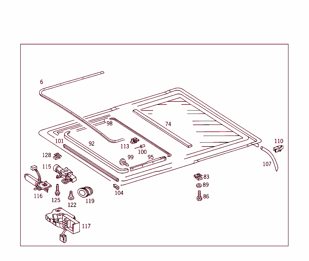 Sliding/Lifting Roof Frame