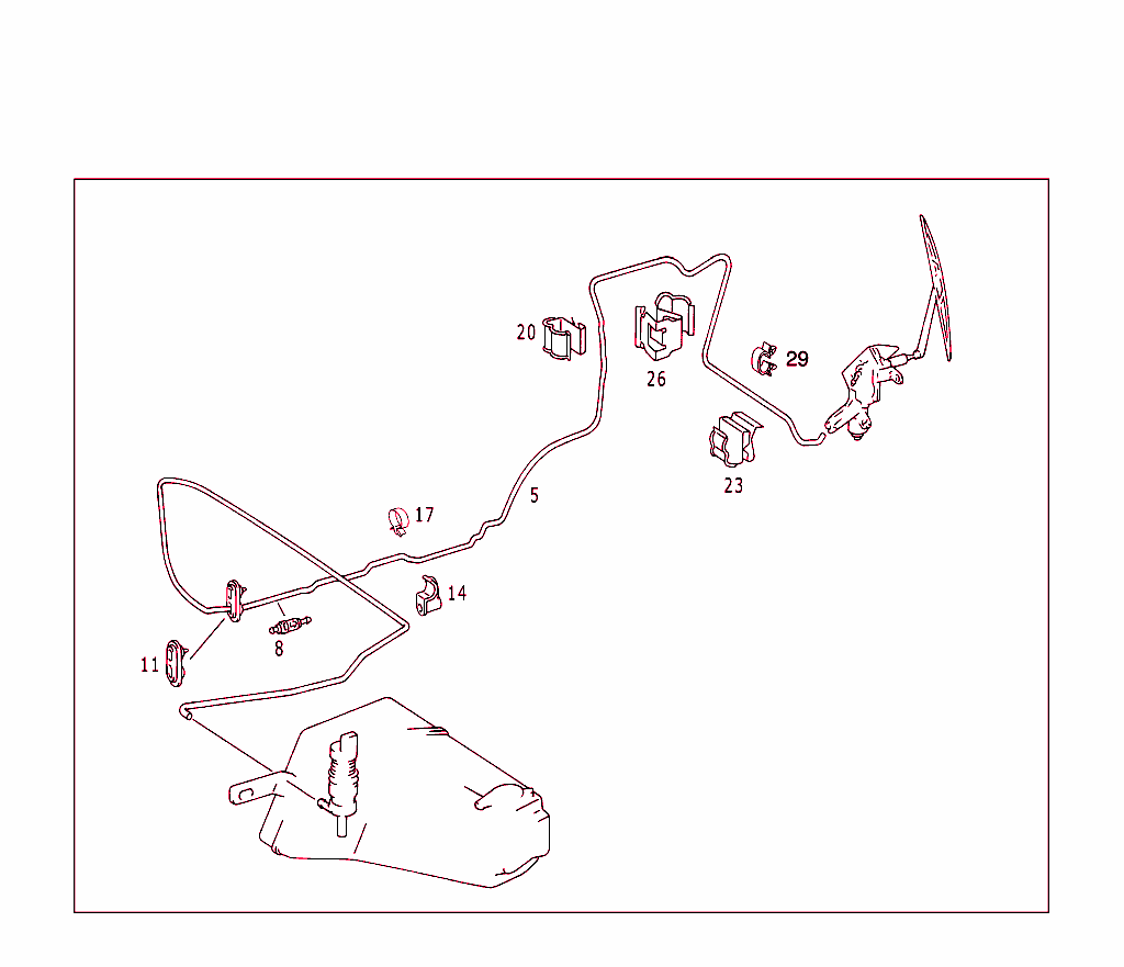 Rear Panel Door Pane Washer