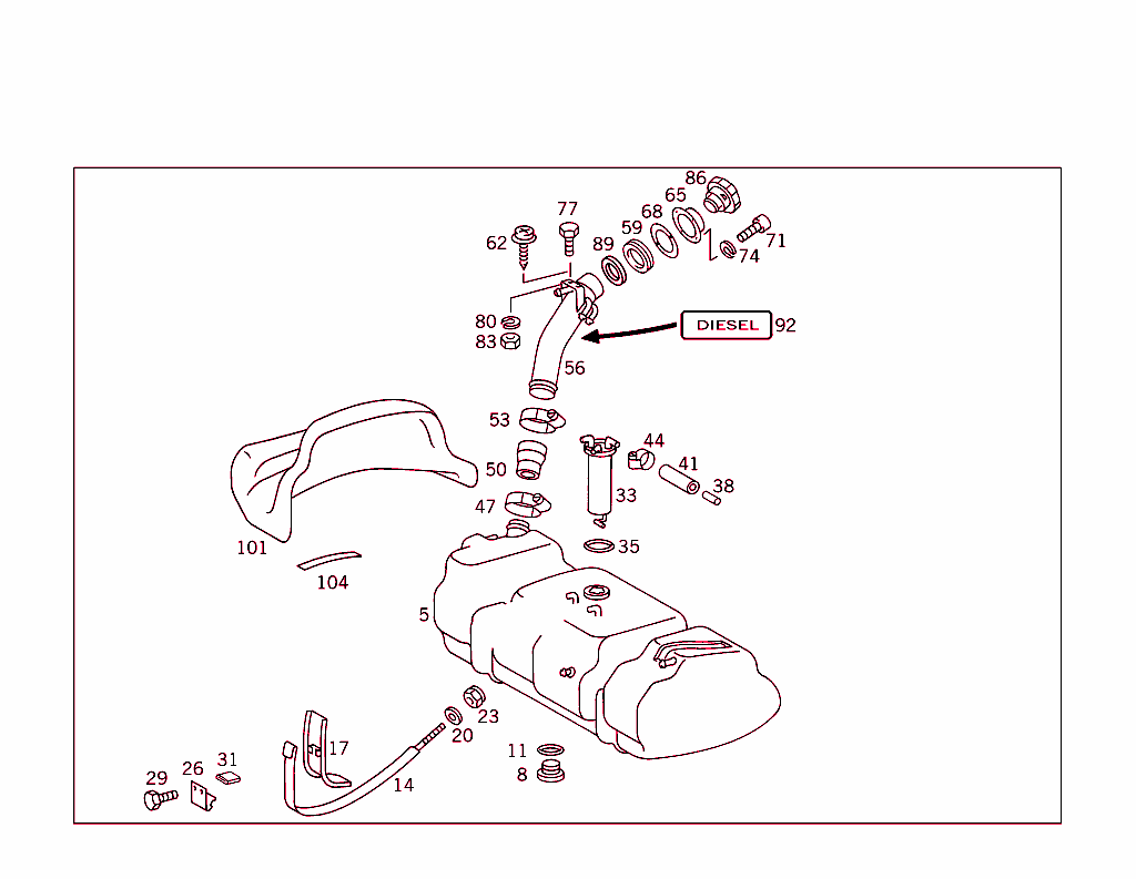 Fuel Tank With Attachment Parts