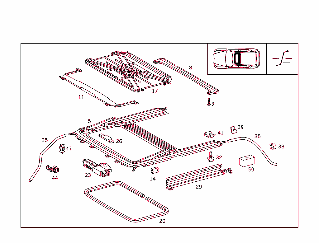 Sliding/Lifting Roof Frame