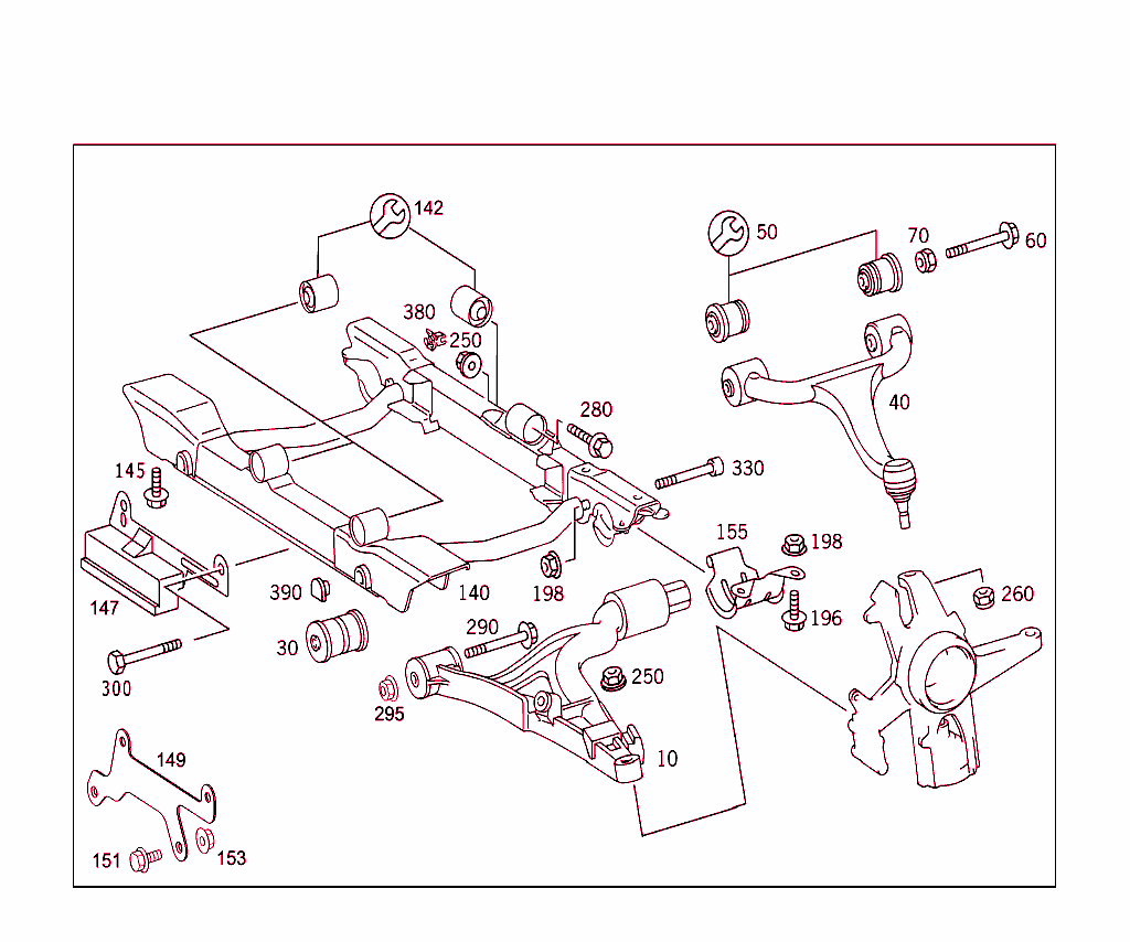 Transverse Control Arm,Torosion Bar And Front Subframe