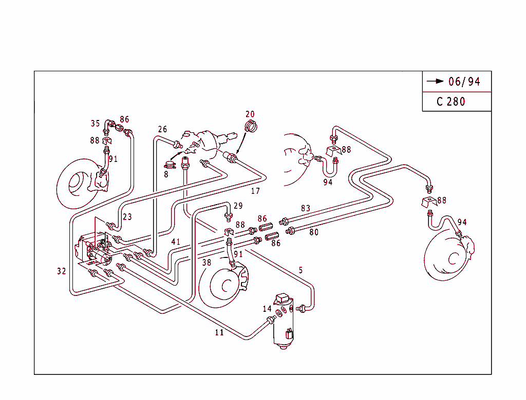 Brake Lines Used With Ets/Asr (Code 212/471)