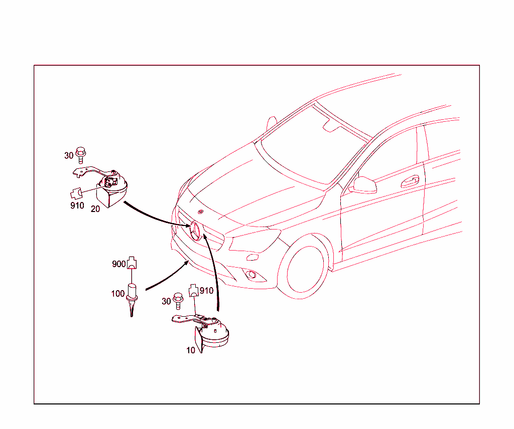 Horn And Outboard Temperature Indicator