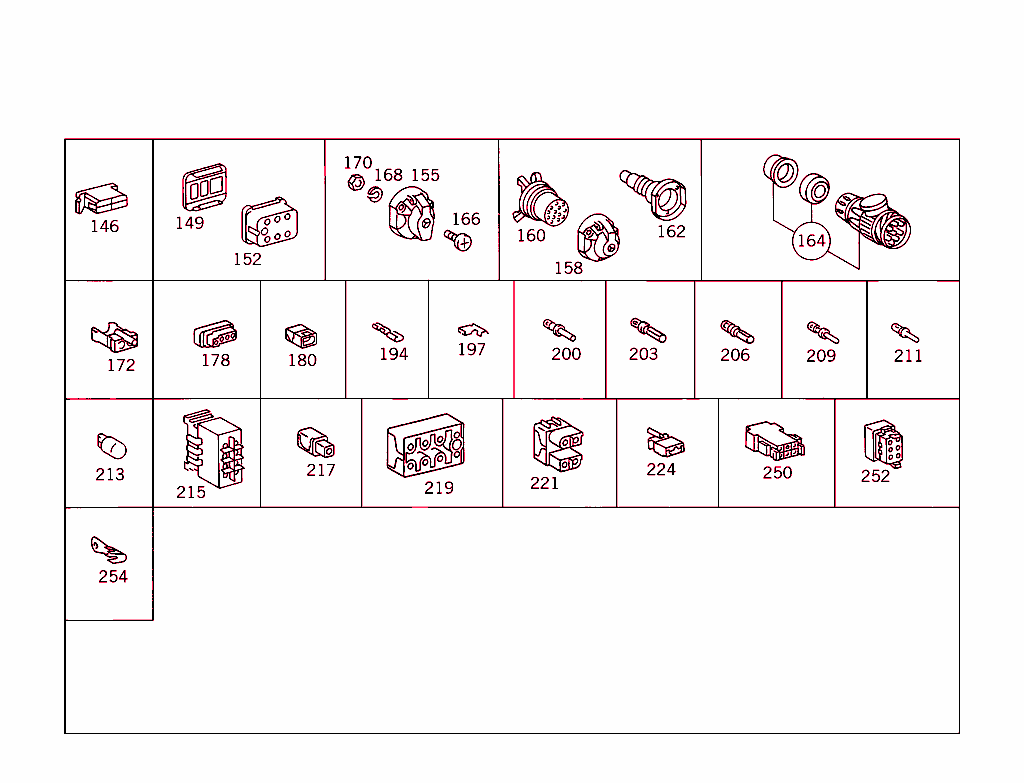 Loom Ties, Contact And Mounting Parts