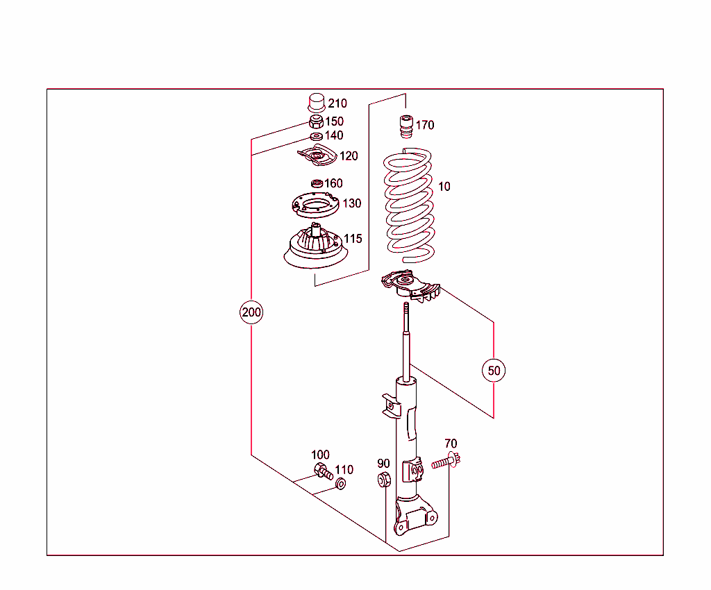Spring Strut And Spring Strut Mounting Front