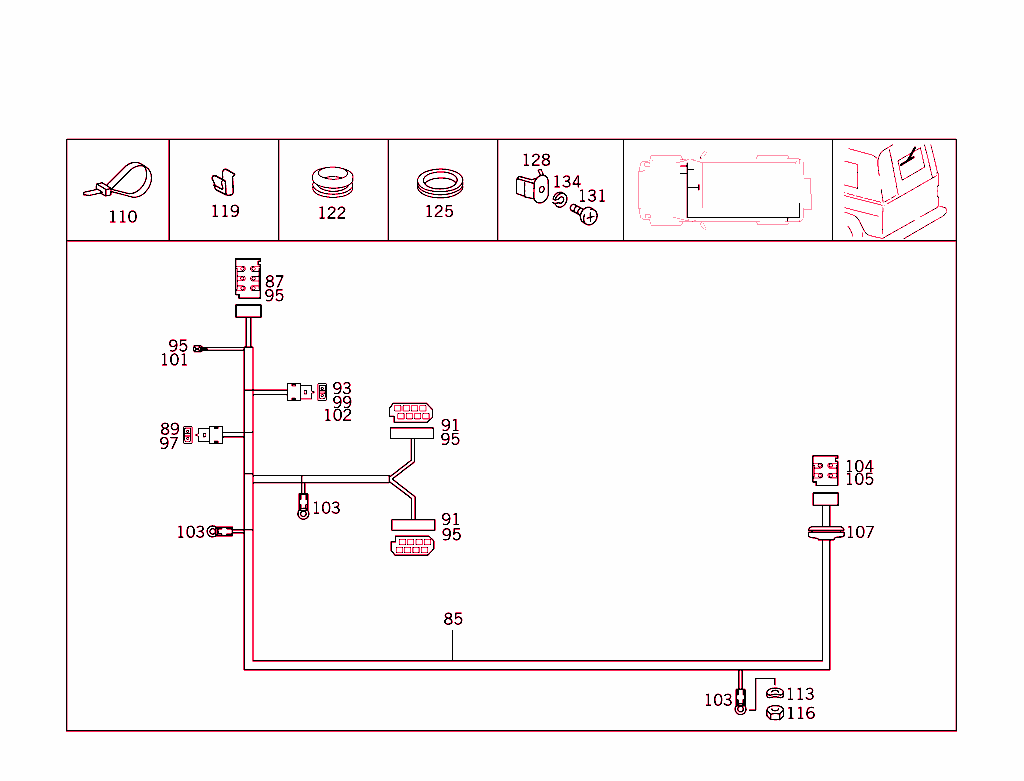 Tail Lamp Cable Harness