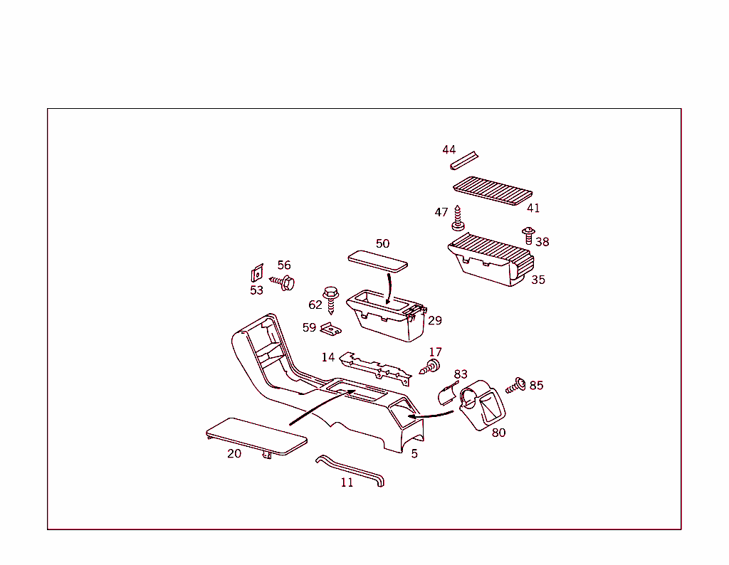 Housing With Tray, Armrest, And Ashtray