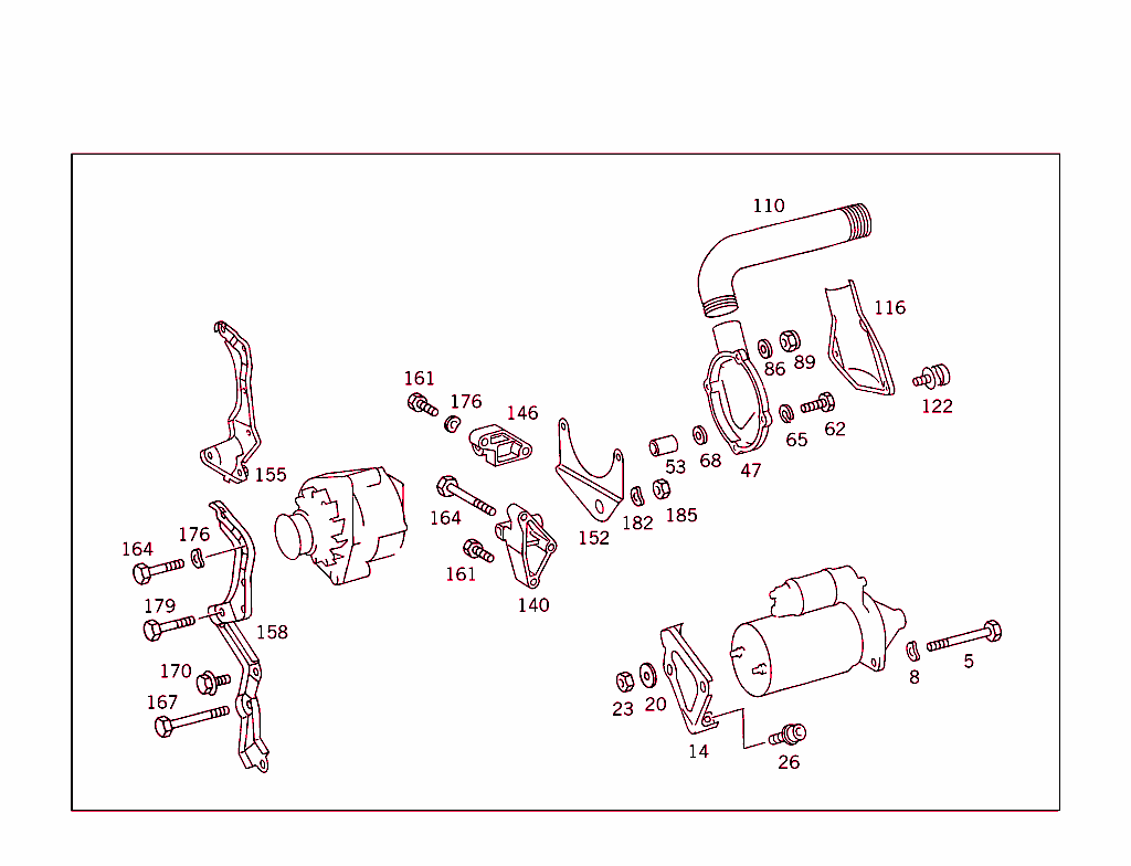 Attachment Parts For Starting Motor & Alternator