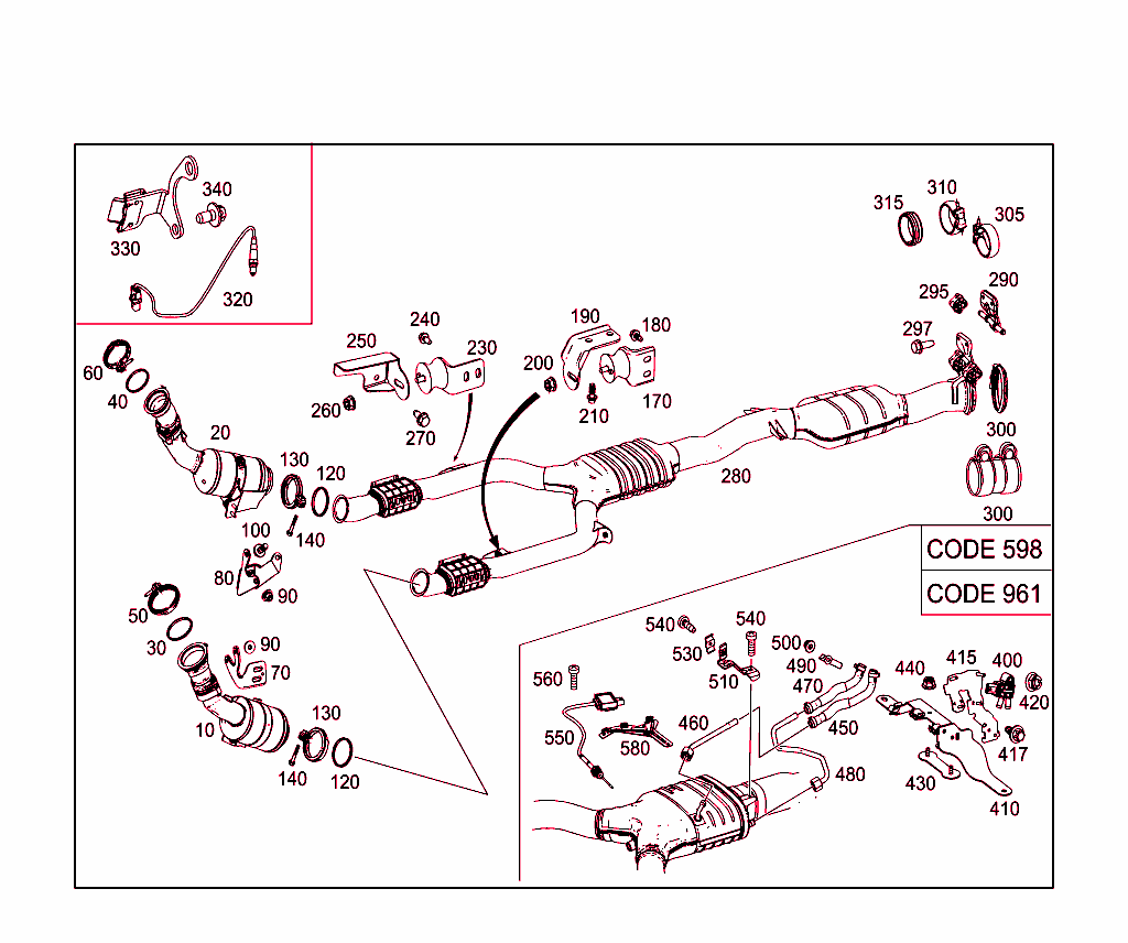 Exhaust System Used On Six-Cylinder Gasoline Vehicles