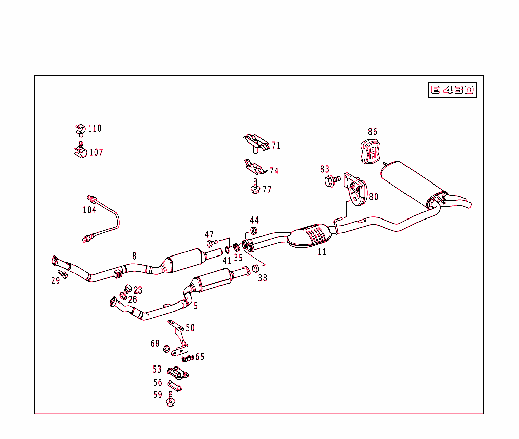 Exhaust System Used On Eight-Cylinder Gasoline Vehicles