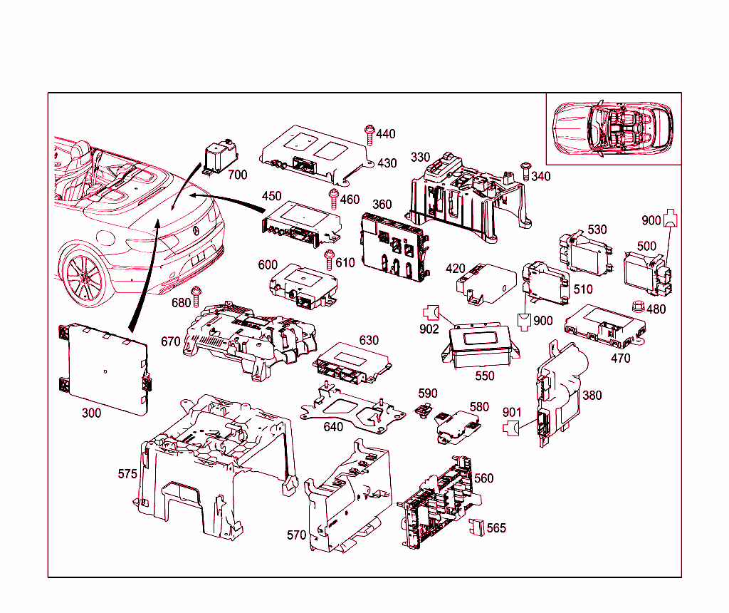 Control Modules And Relay In Trunk