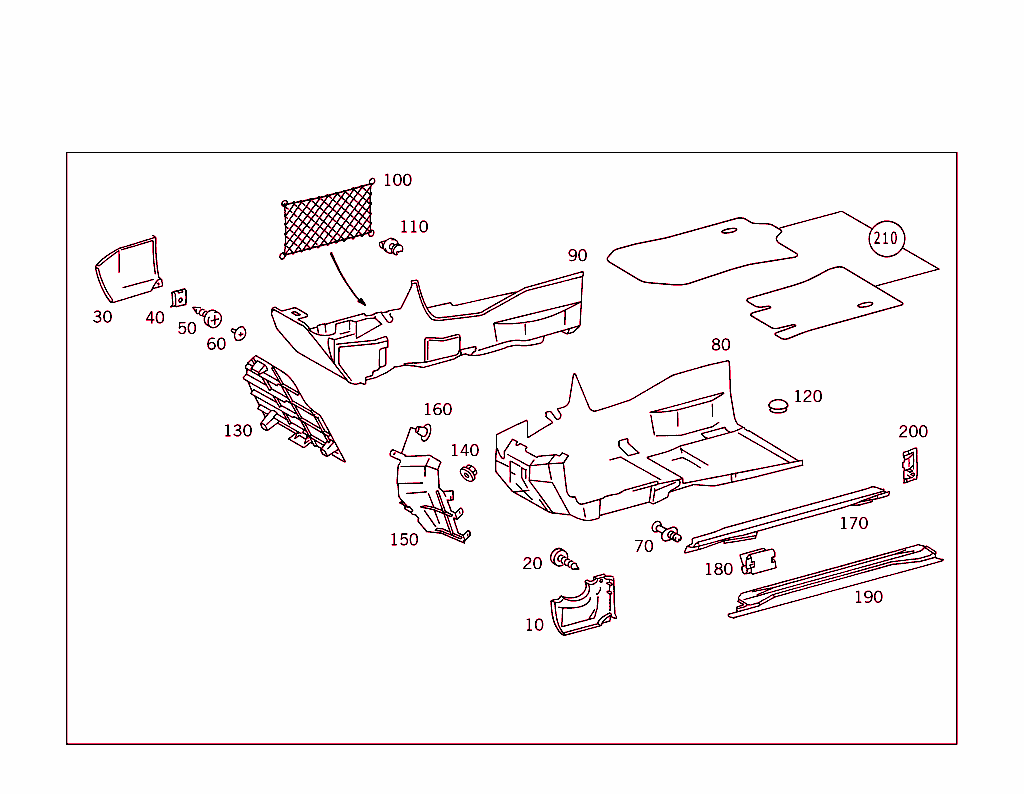 Front Panel Pillar Panelling,Lining On Floor And In Rear Compartment