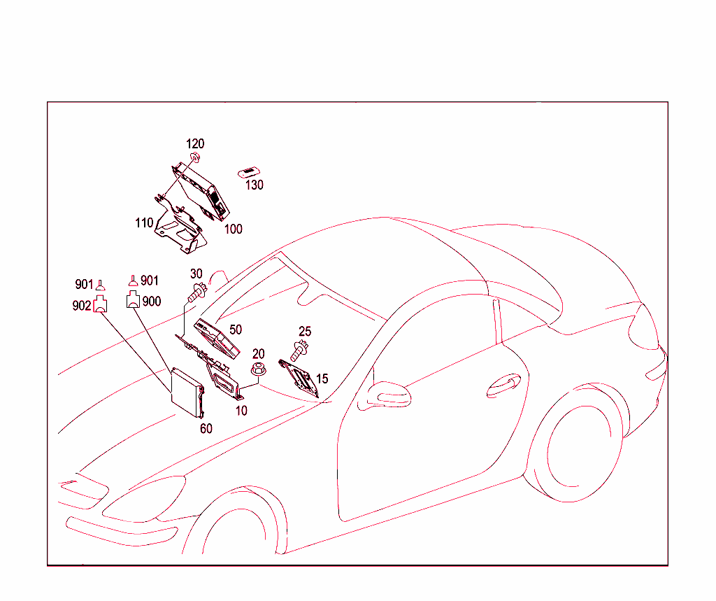 Electrical Compartment In Co-Driver`s Legroom