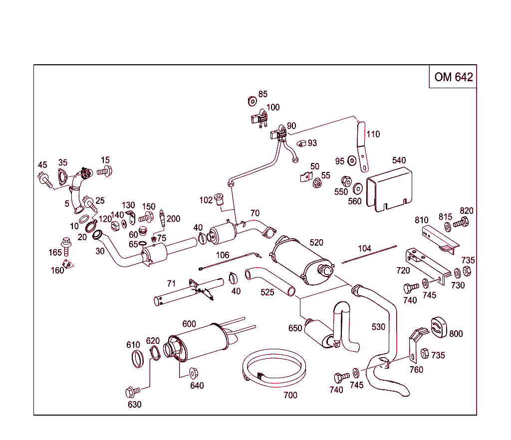 Exhaust System For Six-Cylinder Diesel Vehicles