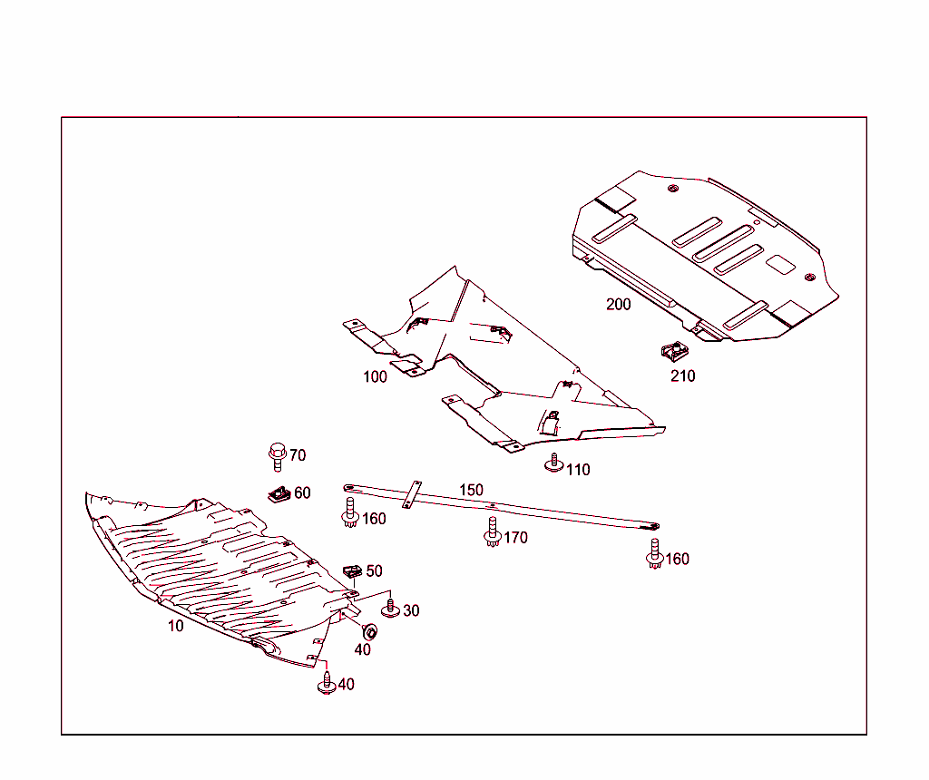 Engine Compartment Panelling, Gasoline Vehicles