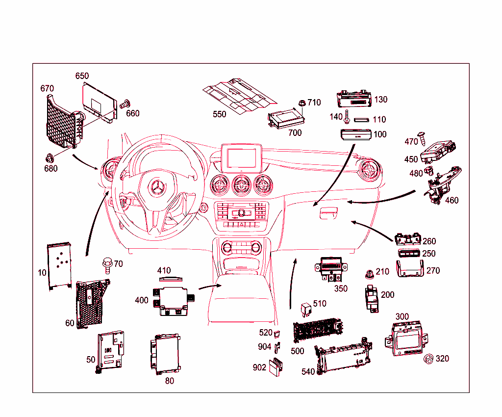 Control Units,Fuse Boxes And Relays In Interior