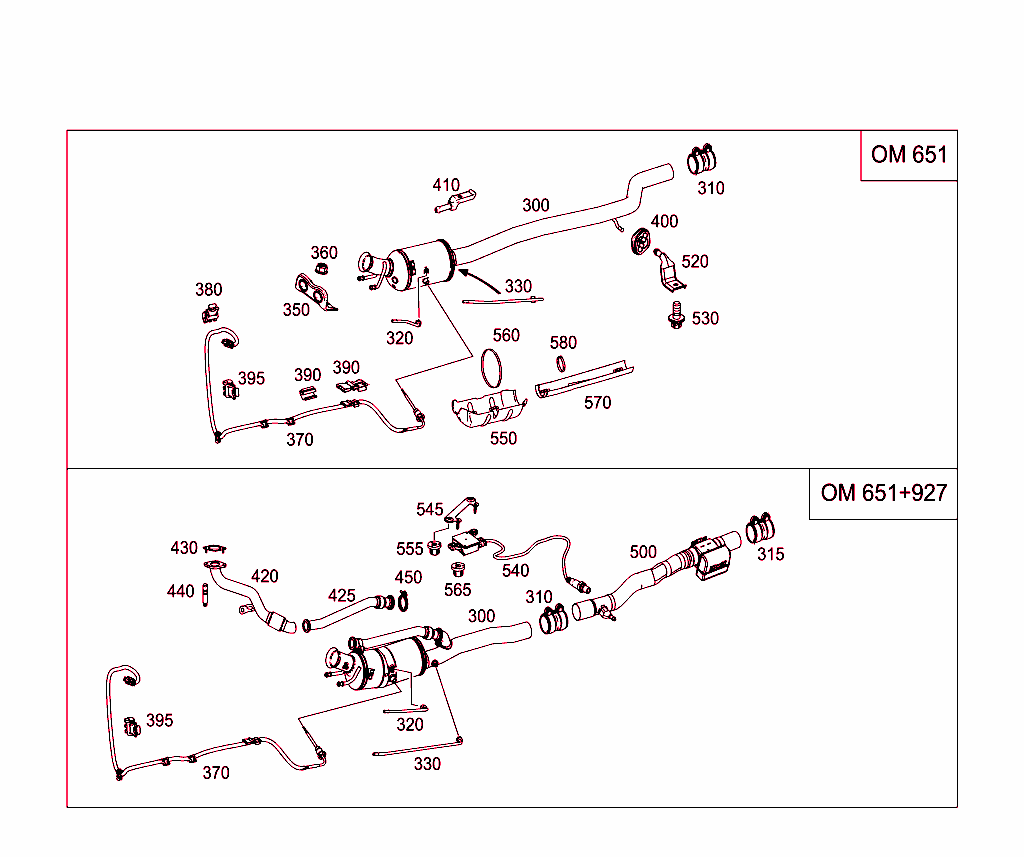 Exhaust System For Four-Cylinder Diesel Vehicles