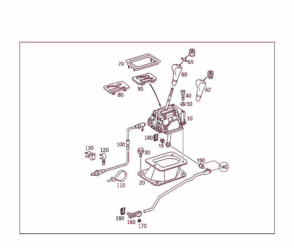 One-Touch Shift Mechanism Eletronic Five-Speed Transmission 722.6