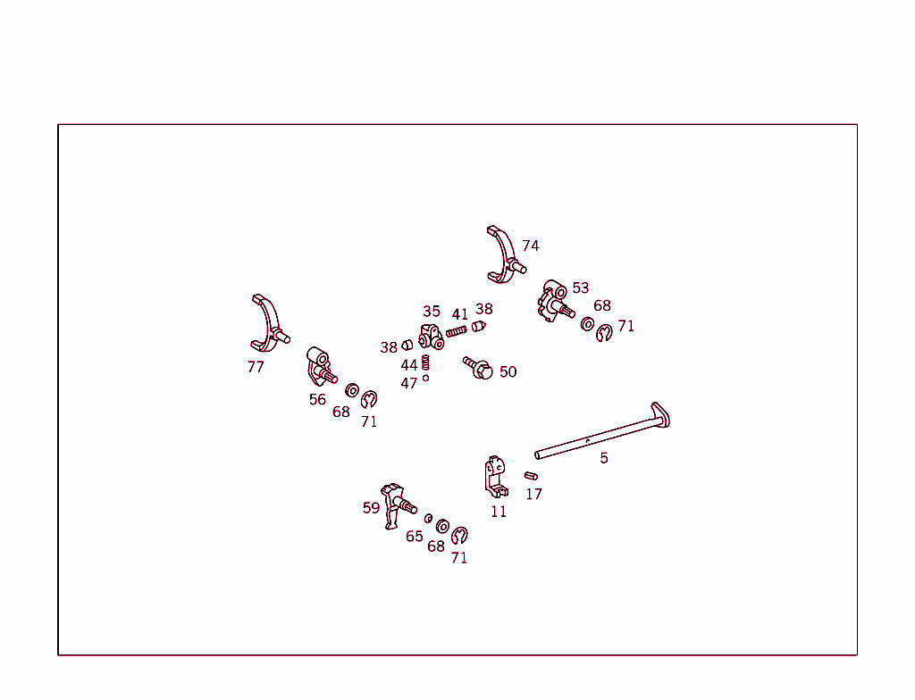 Shifting Rod,Detent,Shifting Fork