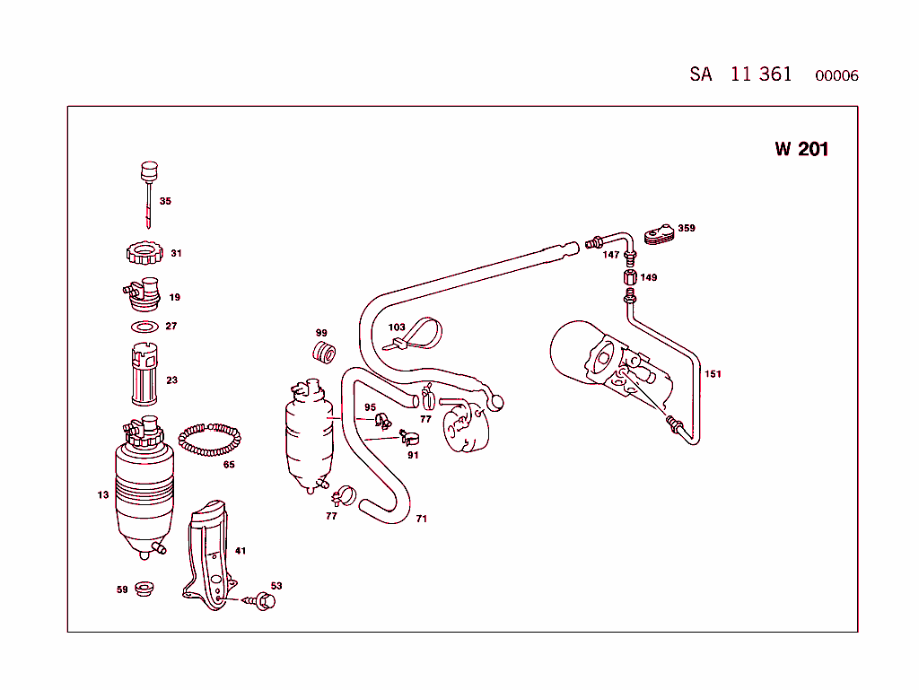 Hydraulic System Used With Automatic Locking Differential (Asd) (For Type R129,W 140 See Standard Version)