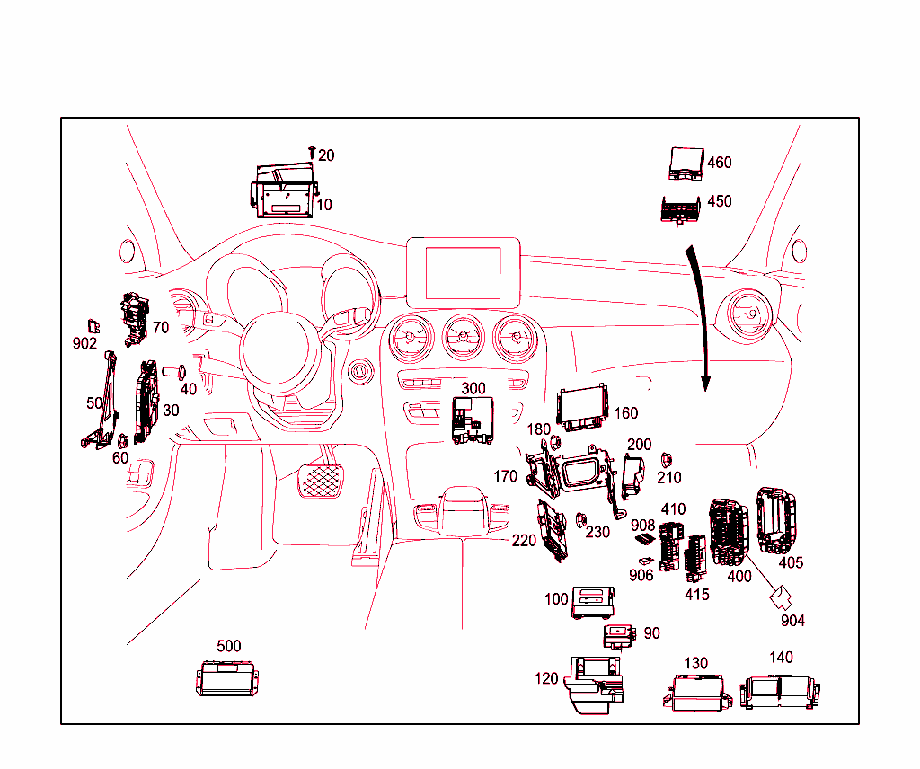 Control Units,Fuse Boxes And Relays In Interior