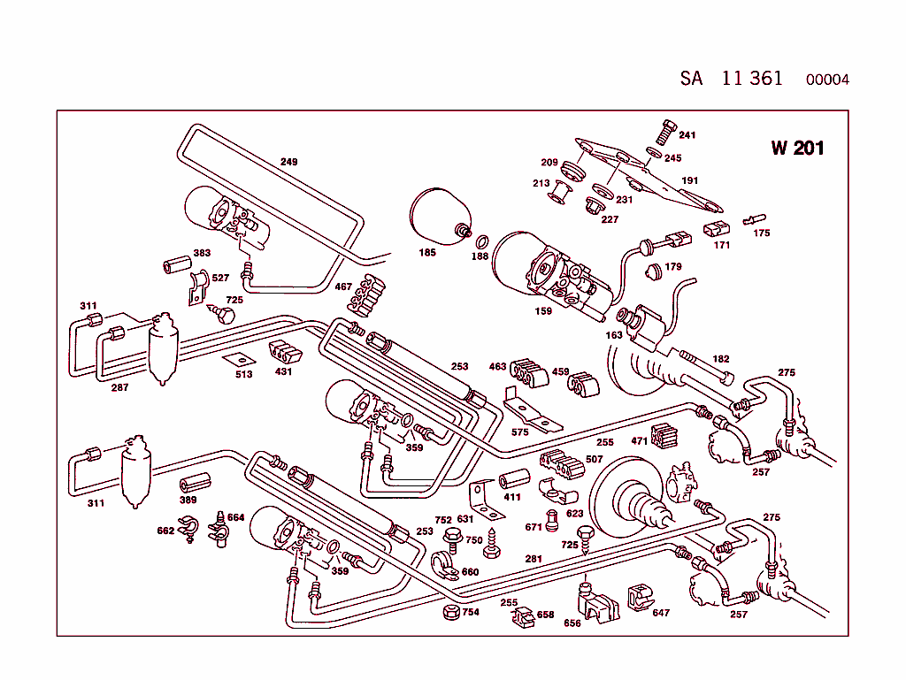 Hydraulic System Used With Automatic Locking Differential (Asd) (For Type R129,W 140 See Standard Version)