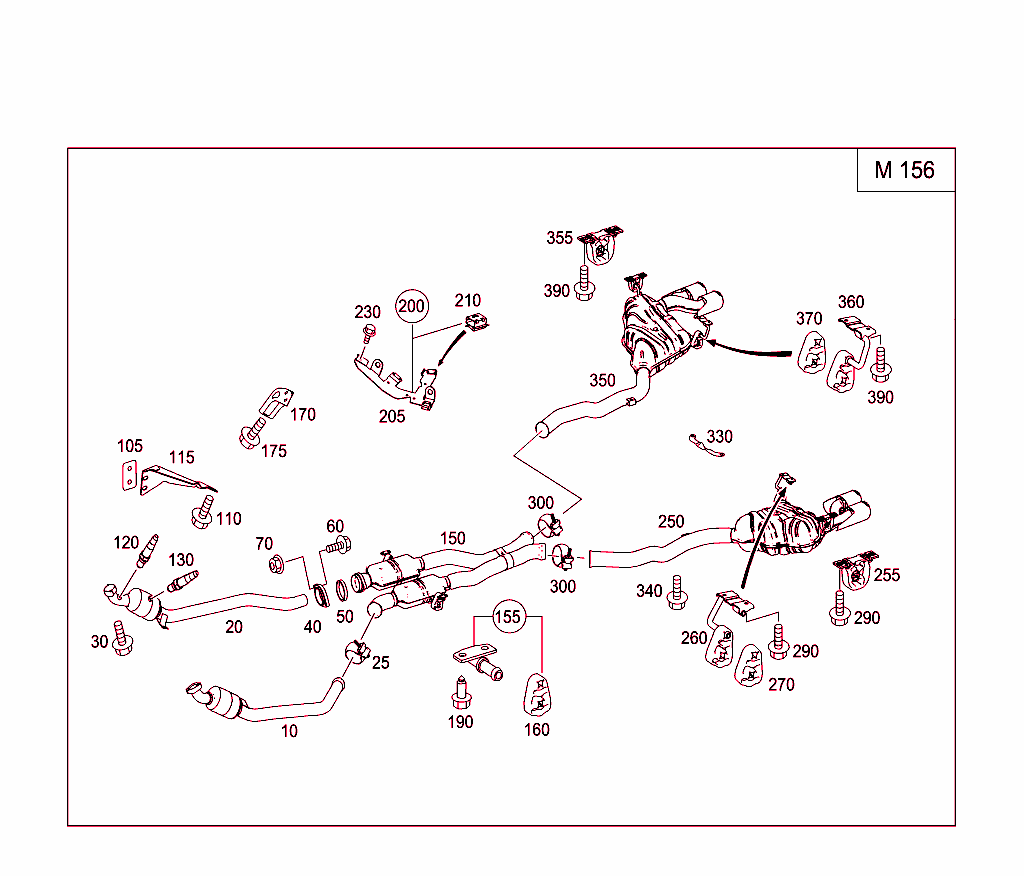Exhaust System Used On Eight-Cylinder Gasoline Vehicles