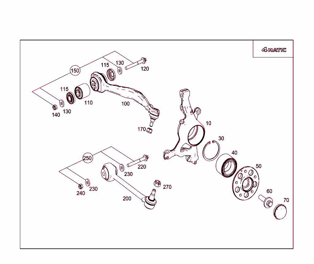 4Matic Steering Knuckle & Control Arm