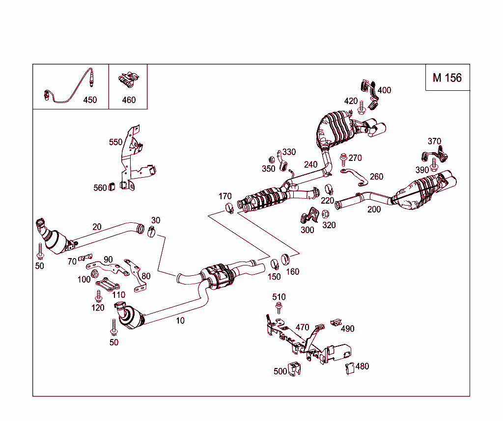 Exhaust System Used On Eight-Cylinder Gasoline Vehicles